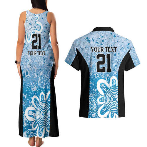 Adelaide Strikers Custom Couples Matching Tank Maxi Dress and Hawaiian Shirt Minimalism Aboriginal