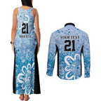 Adelaide Strikers Custom Couples Matching Tank Maxi Dress and Long Sleeve Button Shirt Minimalism Aboriginal