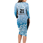 Adelaide Strikers Custom Family Matching Long Sleeve Bodycon Dress and Hawaiian Shirt Minimalism Aboriginal