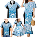 Adelaide Strikers Custom Family Matching Mermaid Dress and Hawaiian Shirt Minimalism Aboriginal