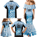 Adelaide Strikers Custom Family Matching Mermaid Dress and Hawaiian Shirt Minimalism Aboriginal