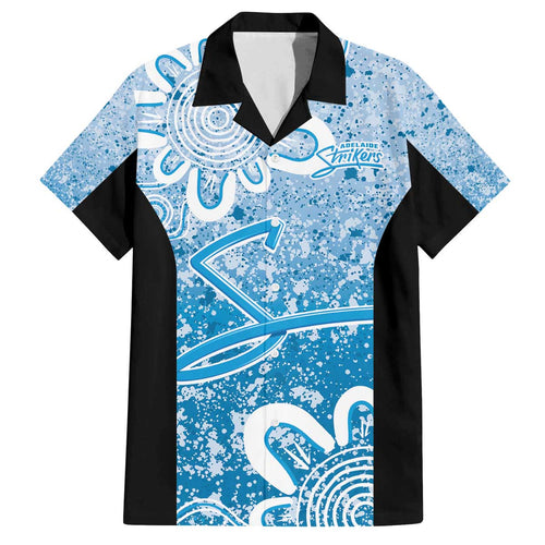 Adelaide Strikers Custom Family Matching Off The Shoulder Long Sleeve Dress and Hawaiian Shirt Minimalism Aboriginal