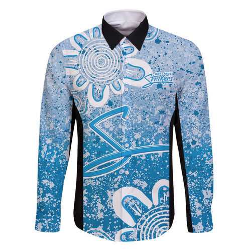 Adelaide Strikers Custom Family Matching Off The Shoulder Long Sleeve Dress and Hawaiian Shirt Minimalism Aboriginal