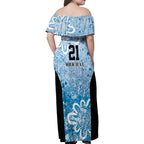 Adelaide Strikers Custom Family Matching Off Shoulder Maxi Dress and Hawaiian Shirt Minimalism Aboriginal