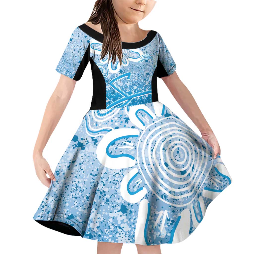 Adelaide Strikers Custom Family Matching Off Shoulder Short Dress and Hawaiian Shirt Minimalism Aboriginal