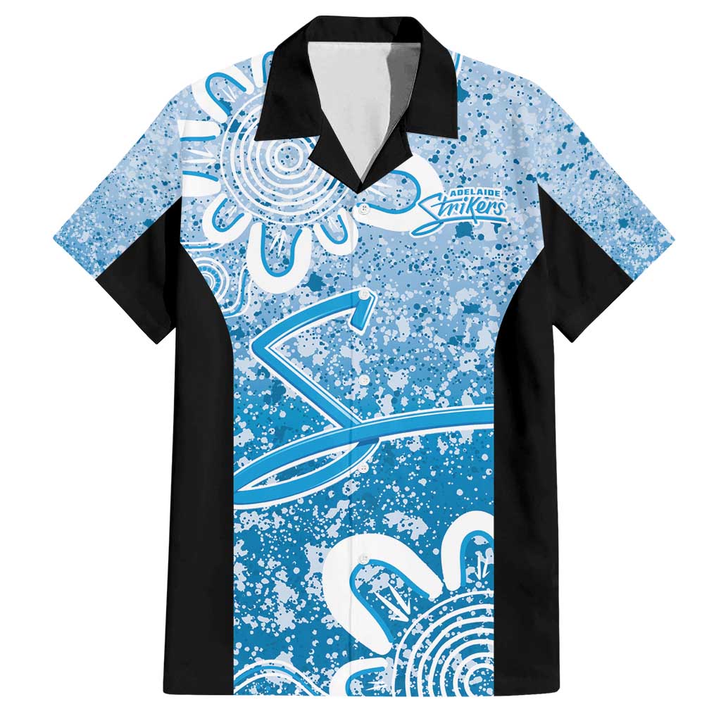 Adelaide Strikers Custom Family Matching Off Shoulder Short Dress and Hawaiian Shirt Minimalism Aboriginal