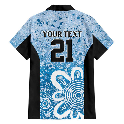 Adelaide Strikers Custom Family Matching Off Shoulder Short Dress and Hawaiian Shirt Minimalism Aboriginal