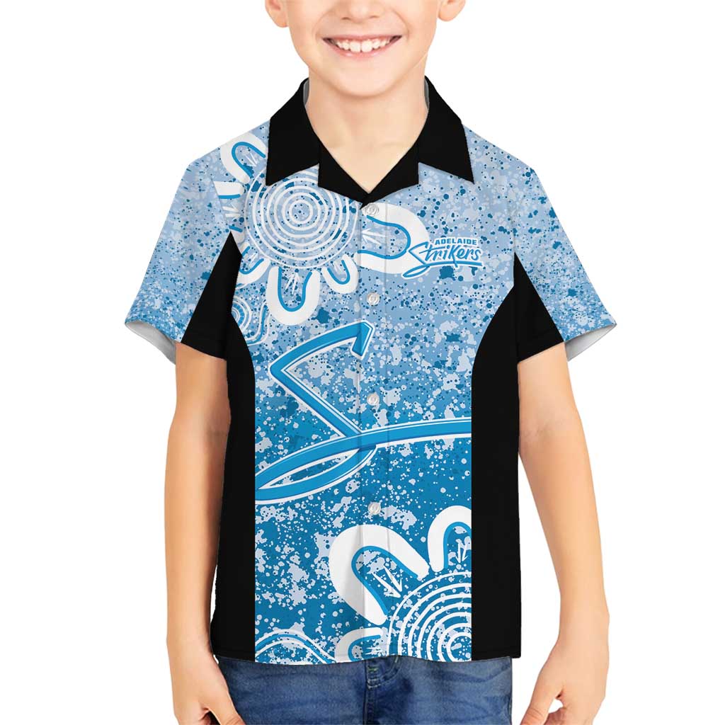 Adelaide Strikers Custom Family Matching Off Shoulder Short Dress and Hawaiian Shirt Minimalism Aboriginal