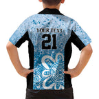 Adelaide Strikers Custom Family Matching Puletasi and Hawaiian Shirt Minimalism Aboriginal