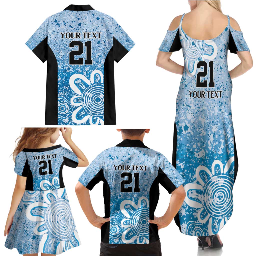 Adelaide Strikers Custom Family Matching Summer Maxi Dress and Hawaiian Shirt Minimalism Aboriginal
