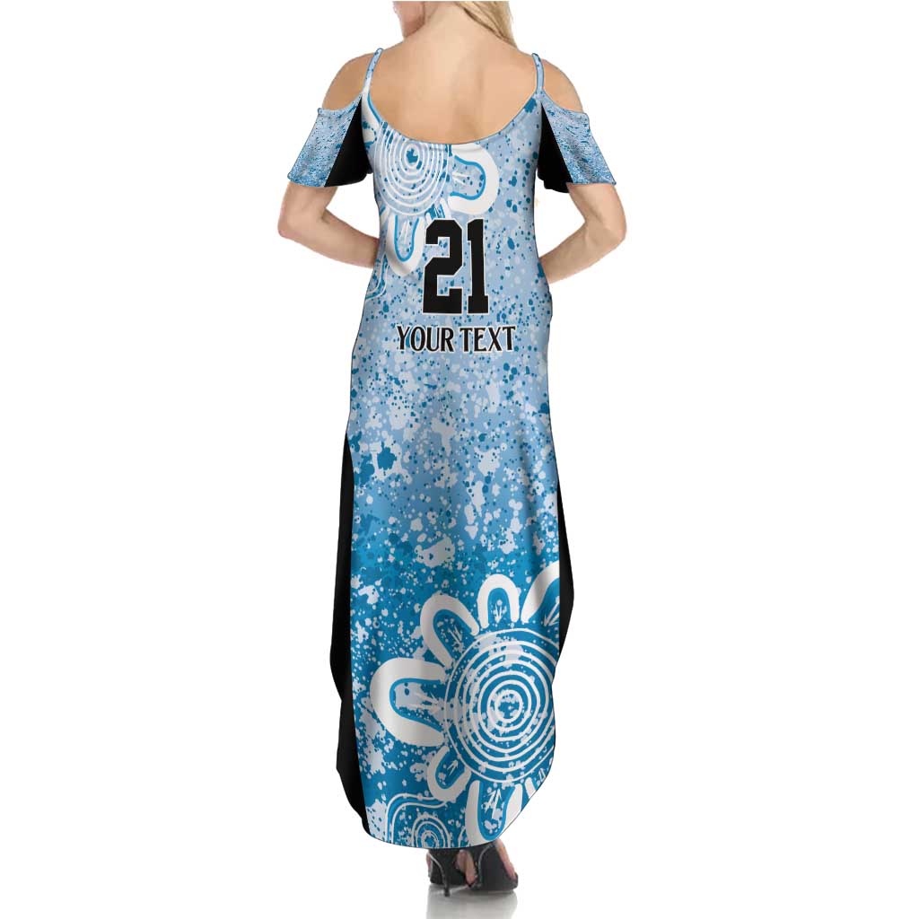 Adelaide Strikers Custom Family Matching Summer Maxi Dress and Hawaiian Shirt Minimalism Aboriginal