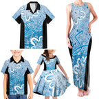 Adelaide Strikers Custom Family Matching Tank Maxi Dress and Hawaiian Shirt Minimalism Aboriginal