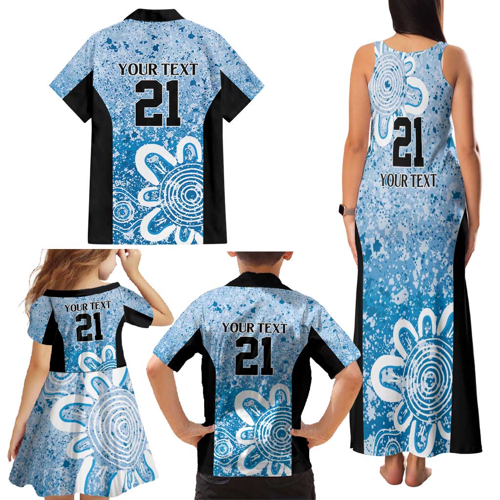 Adelaide Strikers Custom Family Matching Tank Maxi Dress and Hawaiian Shirt Minimalism Aboriginal