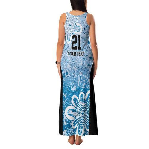 Adelaide Strikers Custom Family Matching Tank Maxi Dress and Hawaiian Shirt Minimalism Aboriginal