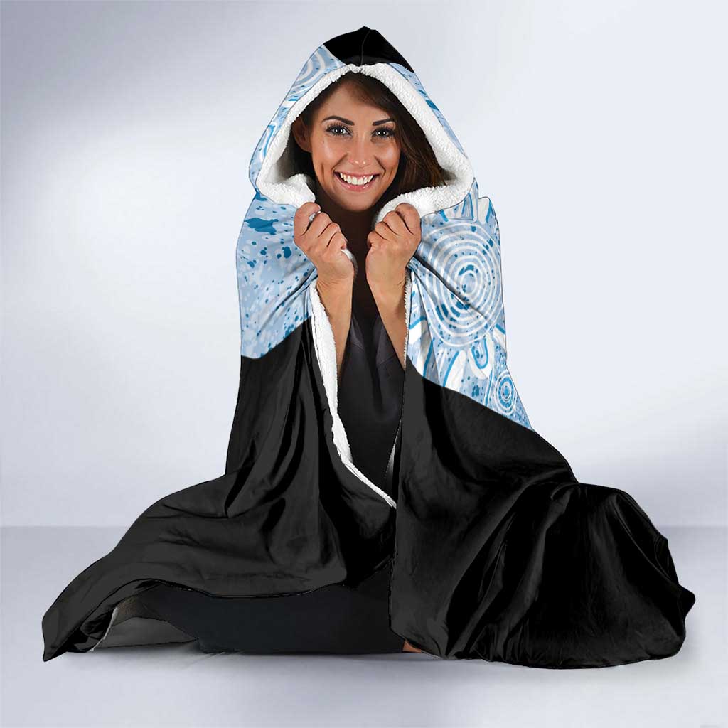 Adelaide Strikers Custom Hooded Blanket Minimalism Aboriginal