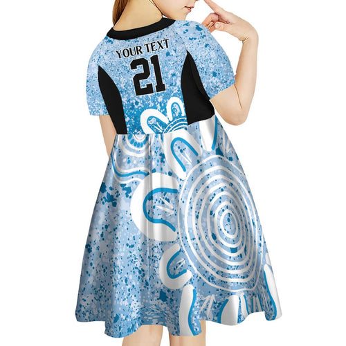 Adelaide Strikers Custom Kid Short Sleeve Dress Minimalism Aboriginal