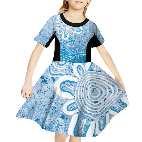 Adelaide Strikers Custom Kid Short Sleeve Dress Minimalism Aboriginal