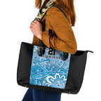 Adelaide Strikers Custom Leather Tote Bag Minimalism Aboriginal