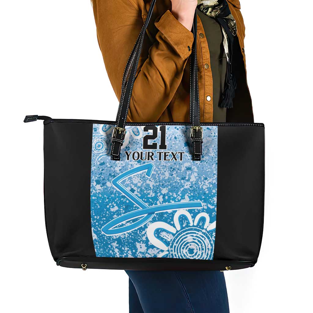 Adelaide Strikers Custom Leather Tote Bag Minimalism Aboriginal