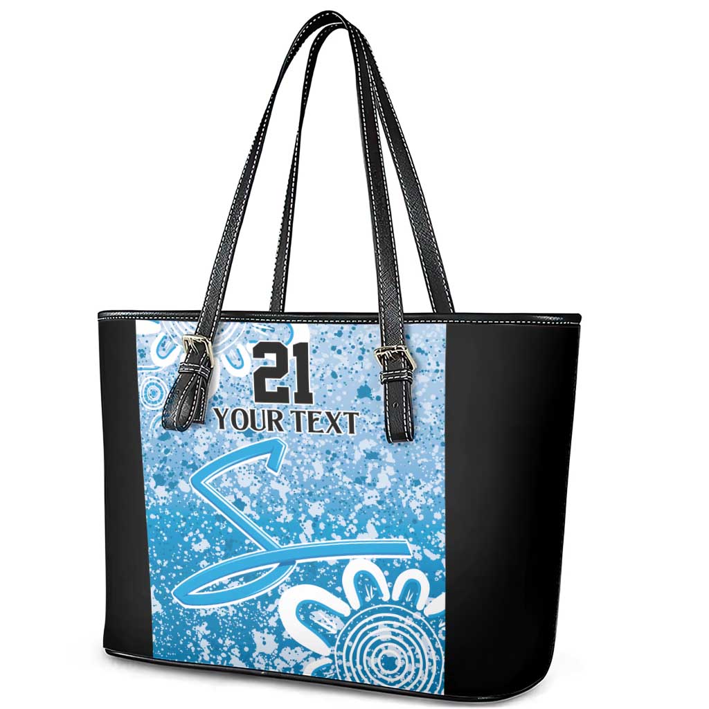 Adelaide Strikers Custom Leather Tote Bag Minimalism Aboriginal