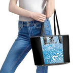 Adelaide Strikers Custom Leather Tote Bag Minimalism Aboriginal