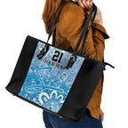Adelaide Strikers Custom Leather Tote Bag Minimalism Aboriginal