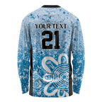 Adelaide Strikers Custom Long Sleeve Shirt Minimalism Aboriginal