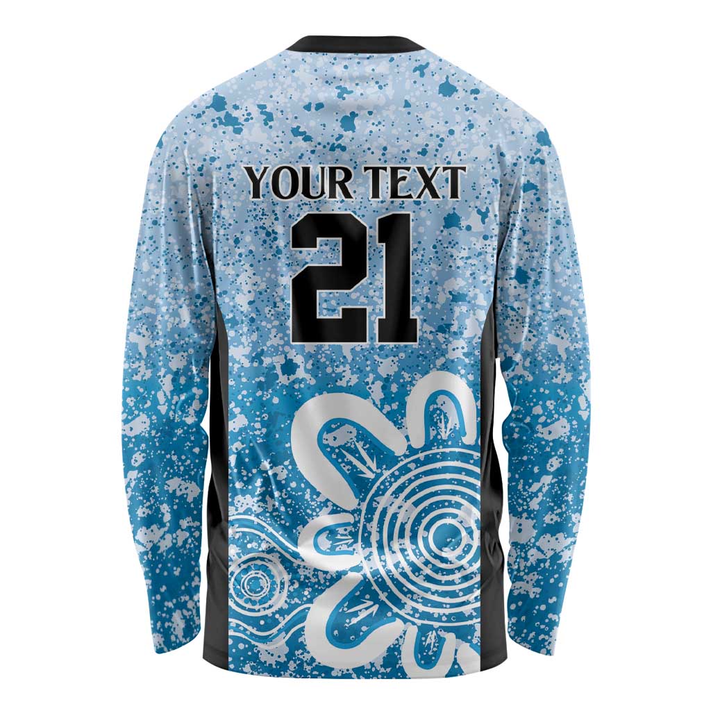 Adelaide Strikers Custom Long Sleeve Shirt Minimalism Aboriginal