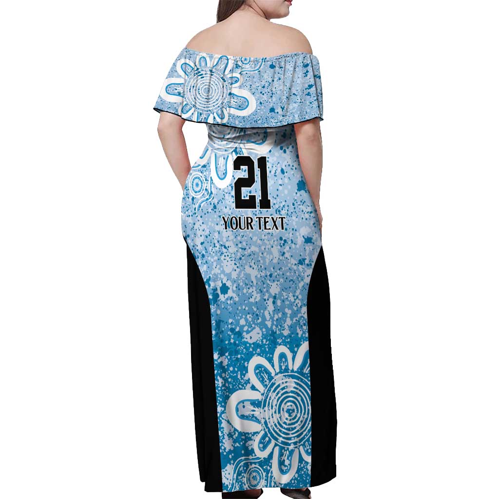 Adelaide Strikers Custom Off Shoulder Maxi Dress Minimalism Aboriginal