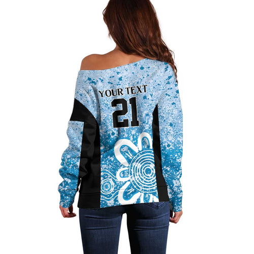 Adelaide Strikers Custom Off Shoulder Sweater Minimalism Aboriginal