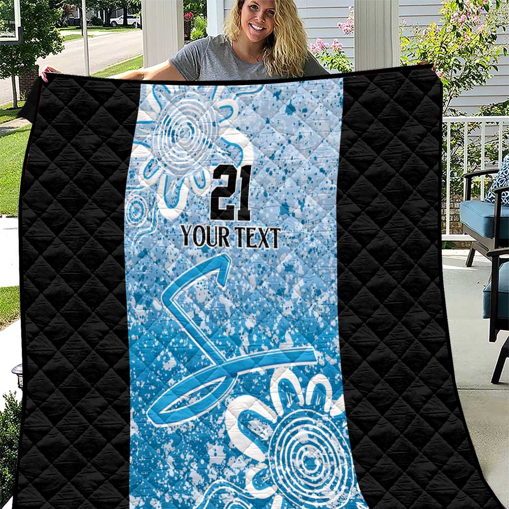 Adelaide Strikers Custom Quilt Minimalism Aboriginal