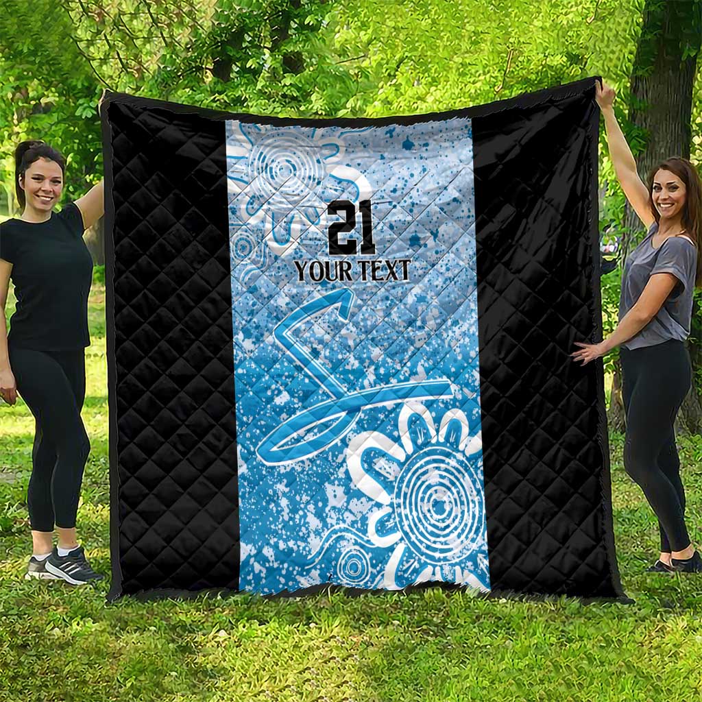 Adelaide Strikers Custom Quilt Minimalism Aboriginal