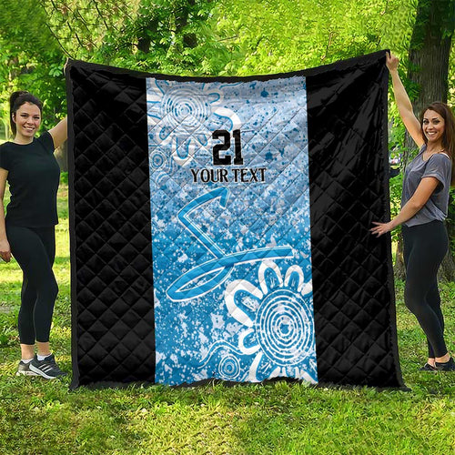 Adelaide Strikers Custom Quilt Minimalism Aboriginal