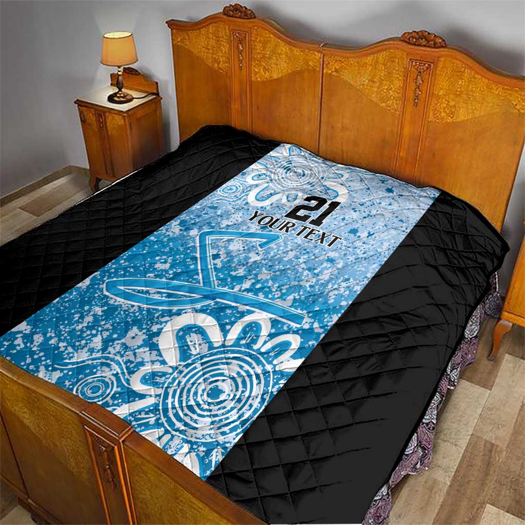 Adelaide Strikers Custom Quilt Minimalism Aboriginal
