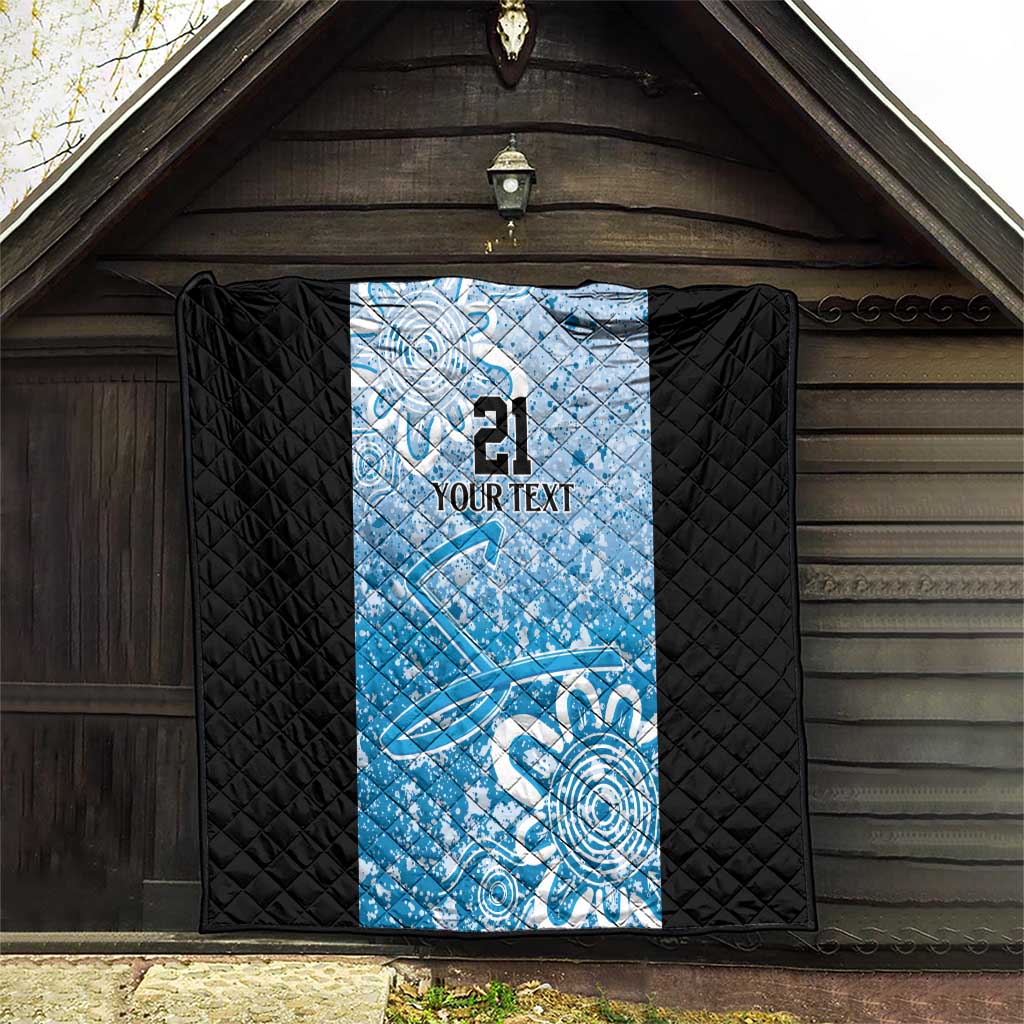 Adelaide Strikers Custom Quilt Minimalism Aboriginal