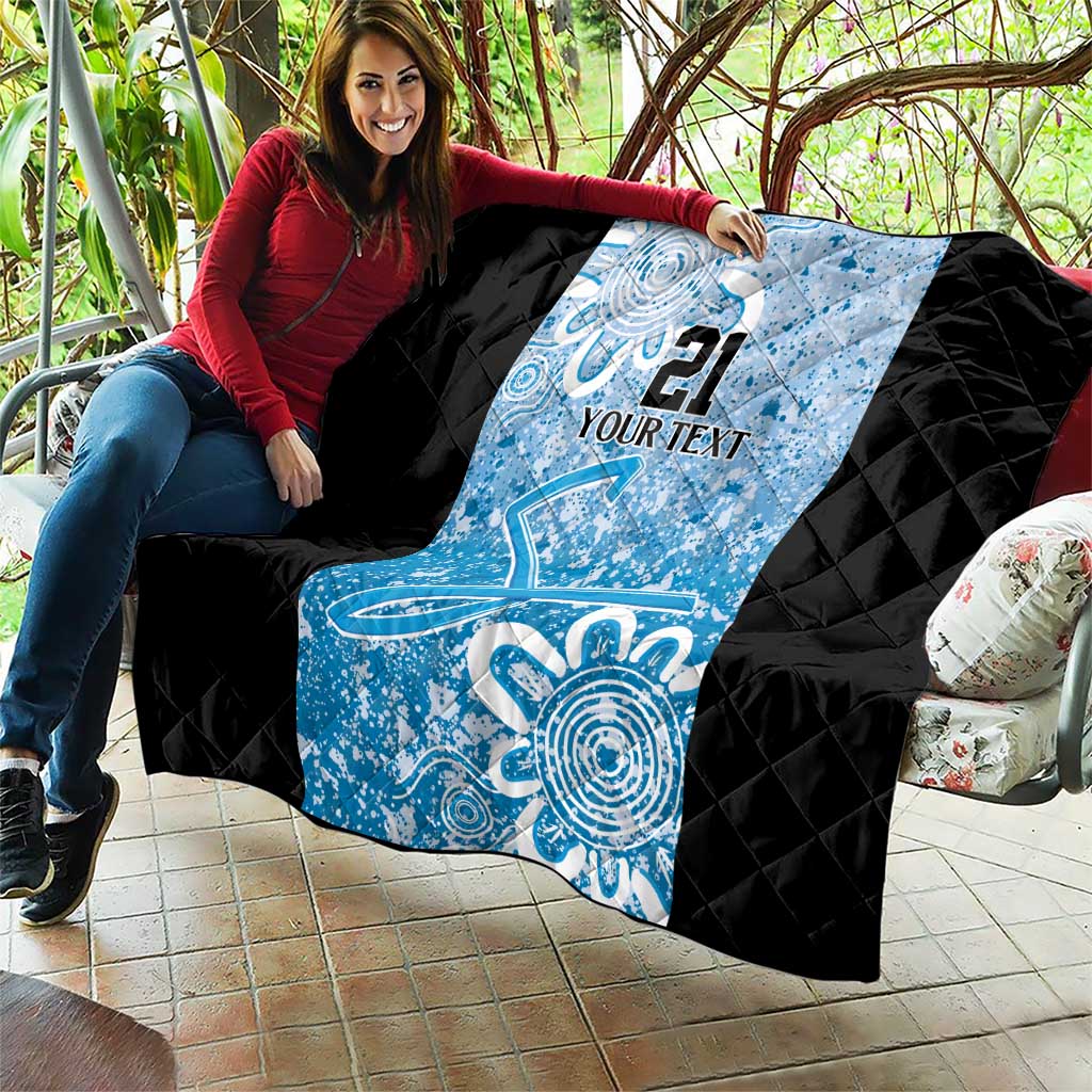 Adelaide Strikers Custom Quilt Minimalism Aboriginal