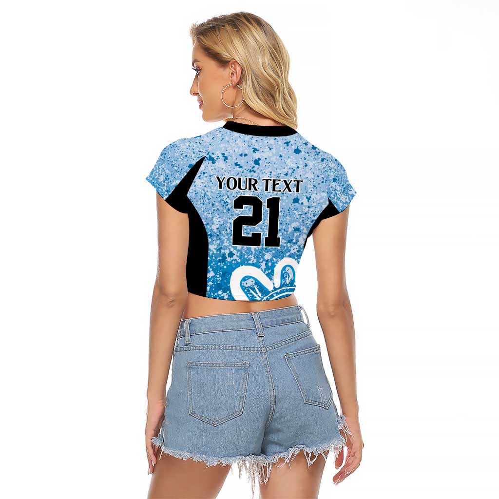 Adelaide Strikers Custom Raglan Cropped T Shirt Minimalism Aboriginal
