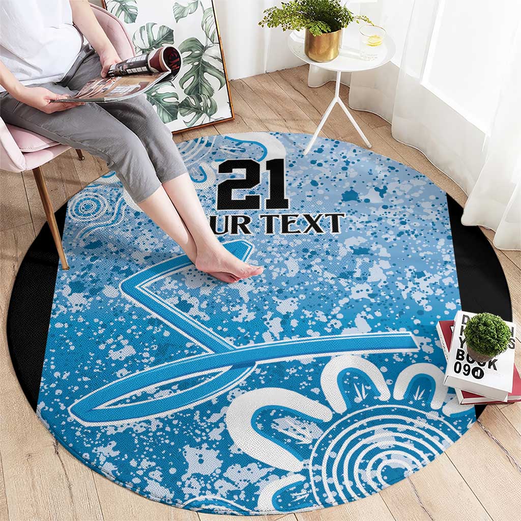 Adelaide Strikers Custom Round Carpet Minimalism Aboriginal