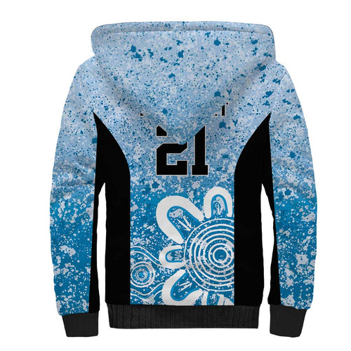 Adelaide Strikers Custom Sherpa Hoodie Minimalism Aboriginal