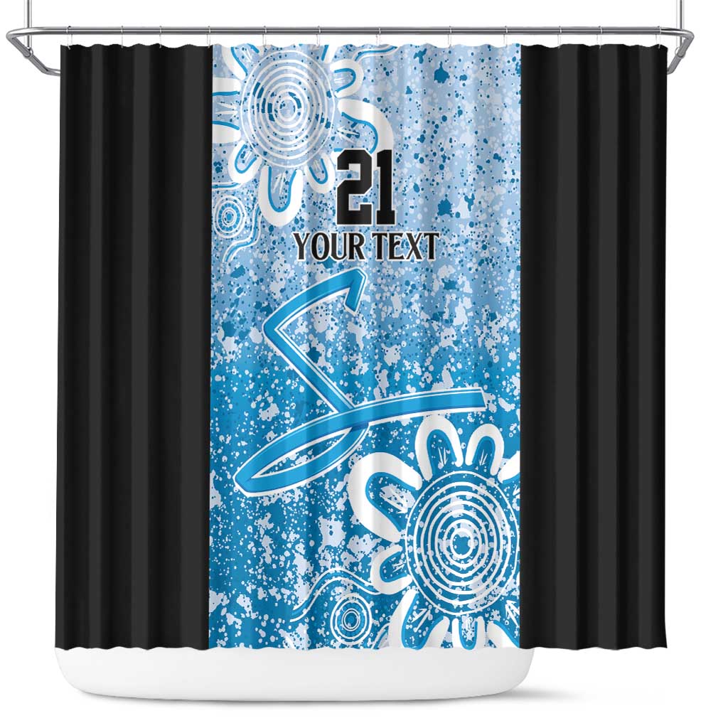 Adelaide Strikers Custom Shower Curtain Minimalism Aboriginal