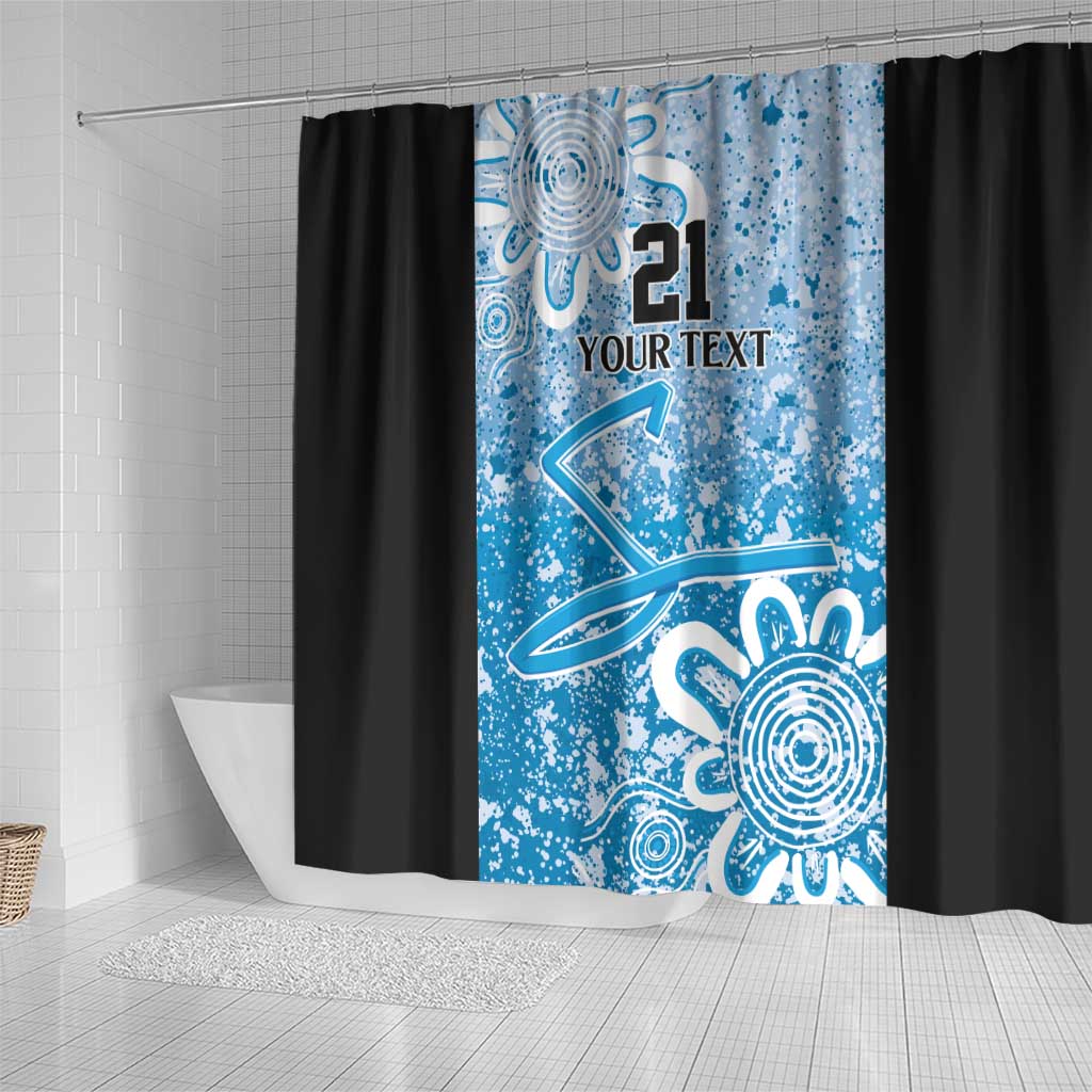 Adelaide Strikers Custom Shower Curtain Minimalism Aboriginal