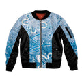 Adelaide Strikers Custom Sleeve Zip Bomber Jacket Minimalism Aboriginal