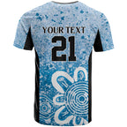 Adelaide Strikers Custom T Shirt Minimalism Aboriginal