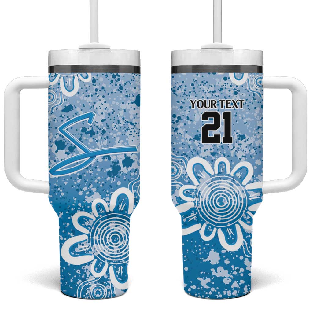 Adelaide Strikers Custom Tumbler With Handle Minimalism Aboriginal