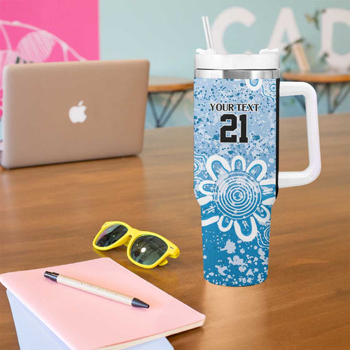 Adelaide Strikers Custom Tumbler With Handle Minimalism Aboriginal