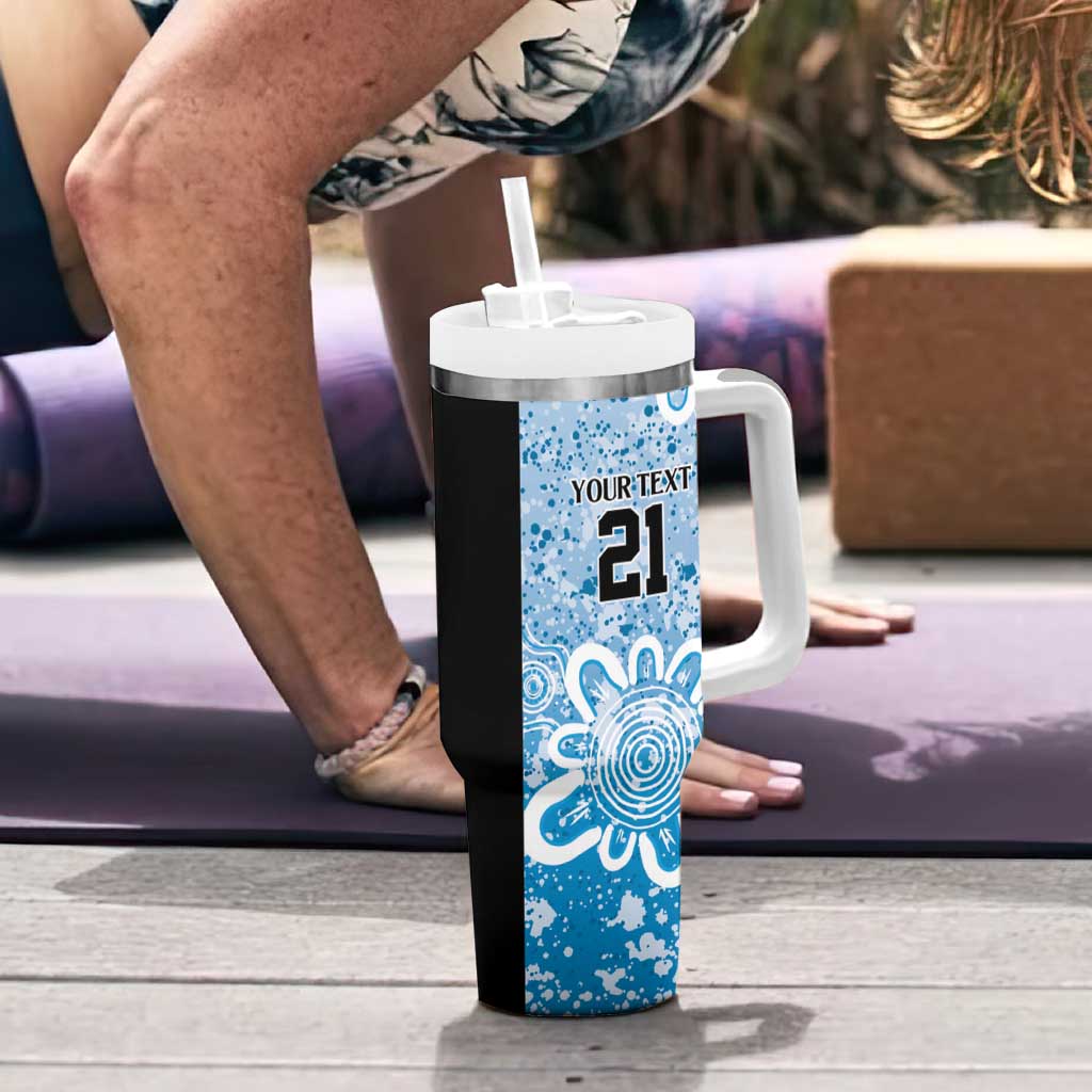 Adelaide Strikers Custom Tumbler With Handle Minimalism Aboriginal