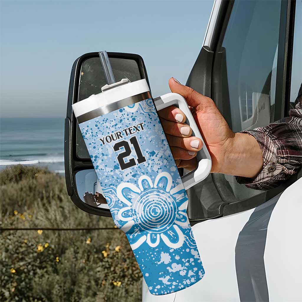 Adelaide Strikers Custom Tumbler With Handle Minimalism Aboriginal