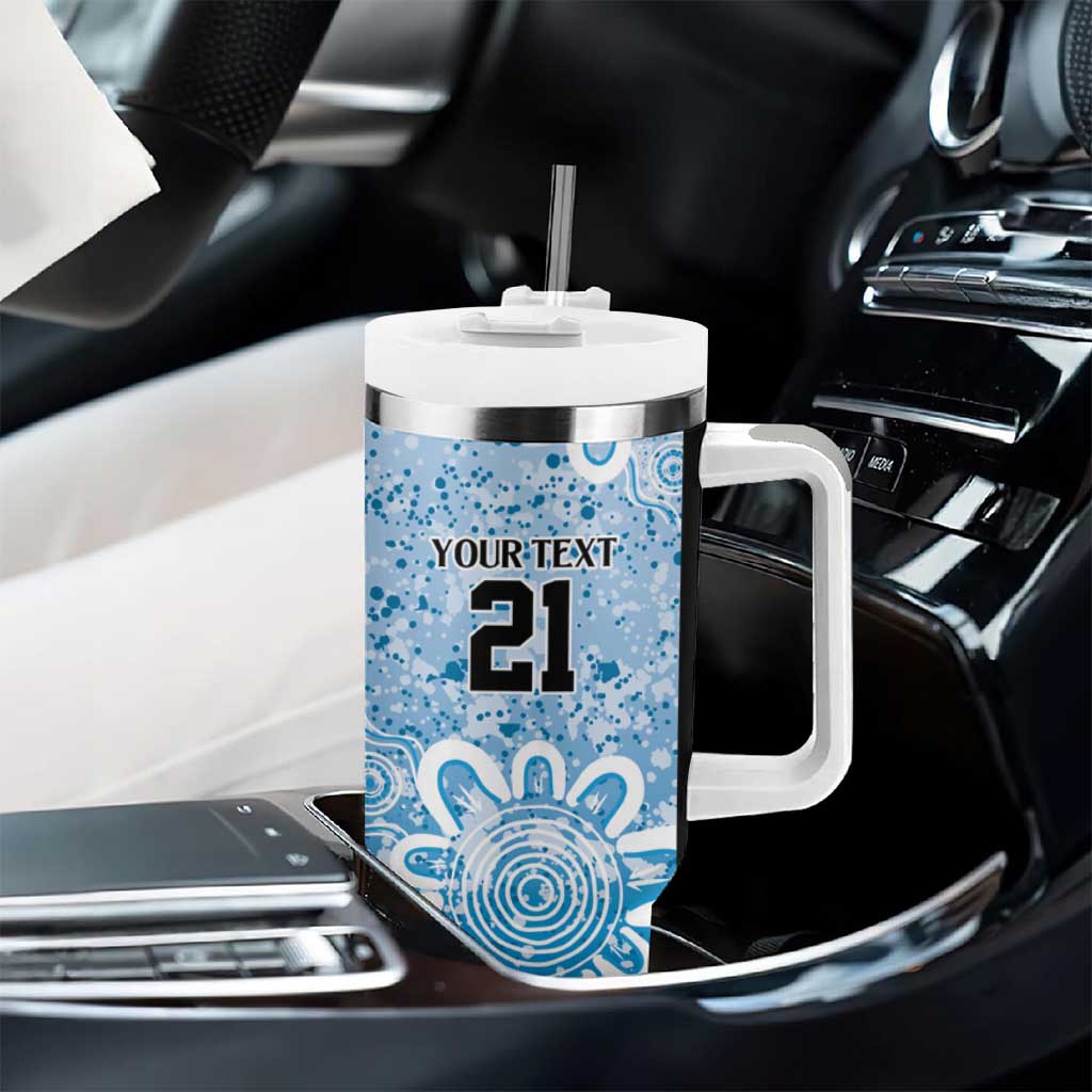 Adelaide Strikers Custom Tumbler With Handle Minimalism Aboriginal