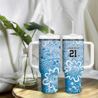 Adelaide Strikers Custom Tumbler With Handle Minimalism Aboriginal