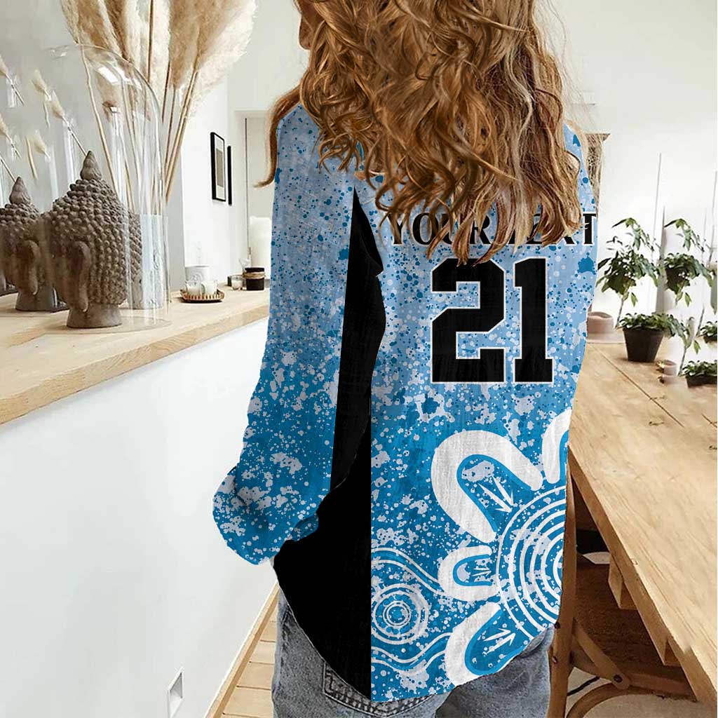 Adelaide Strikers Custom Women Casual Shirt Minimalism Aboriginal